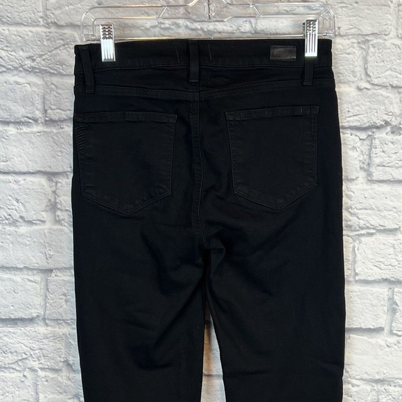 Paige Women Verdugo Ultra Skinny Black Wash Stretch Denim Jean Size 27 (26X27.5) - Picture 6 of 16